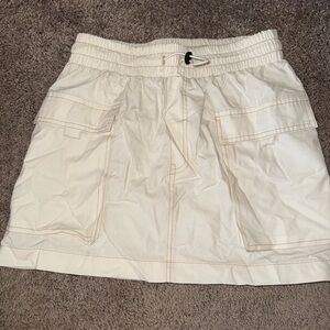 Cream Cargo Mini Skirt